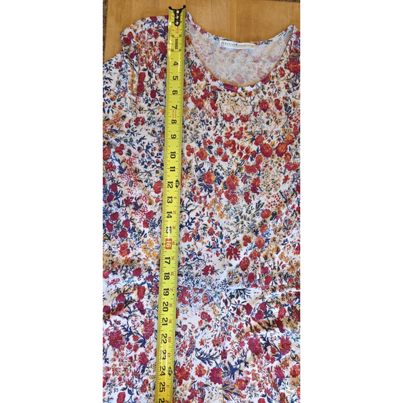 Peruvian Connection Tivoli Maxi Dress Lg Multicolor Floral Cotton Modal Modest - Picture 5 of 10